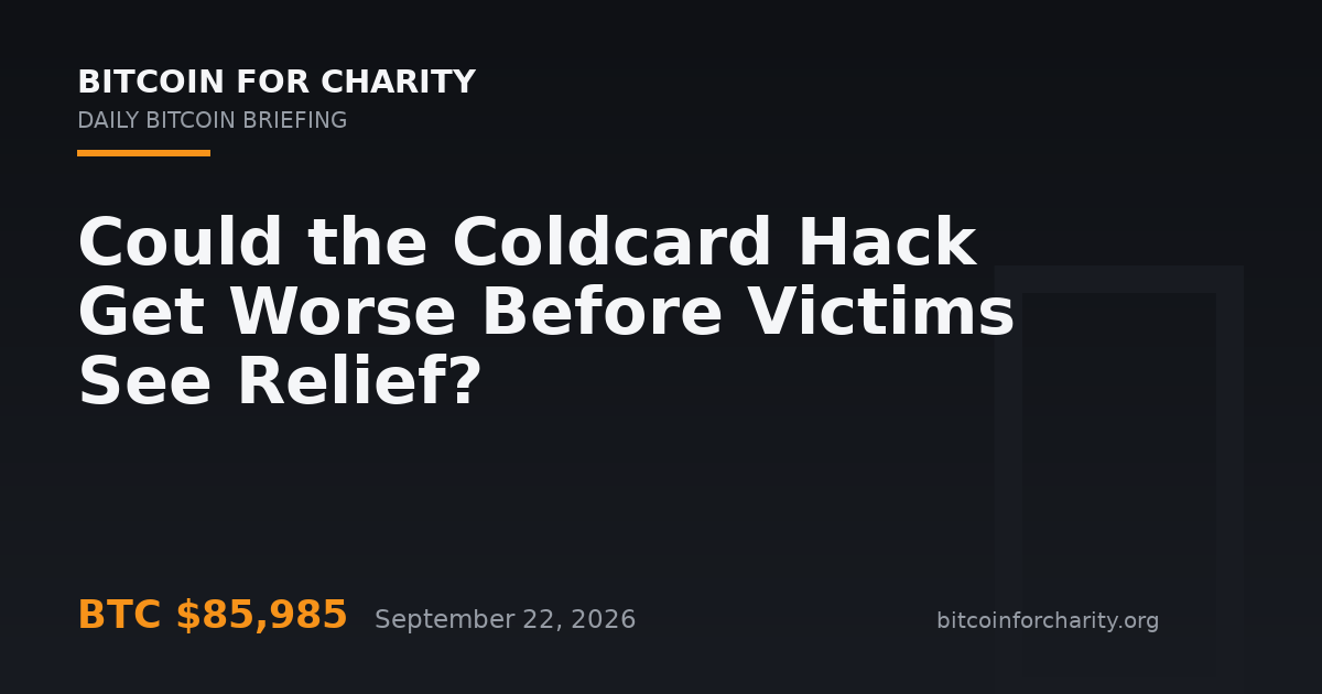 Could the Coldcard Hack Get Worse Before Victims See Relief?