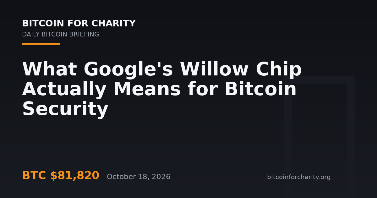 What Google's Willow Chip Actually Means for Bitcoin Security